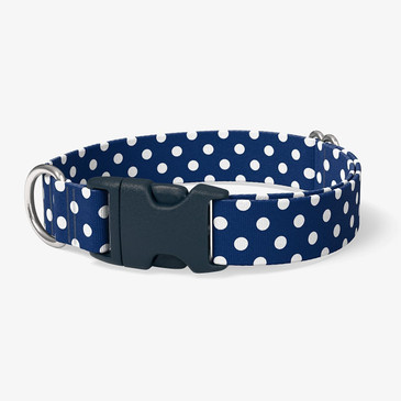 Navy Dots Dog Collar Navy Dots Dog Collar